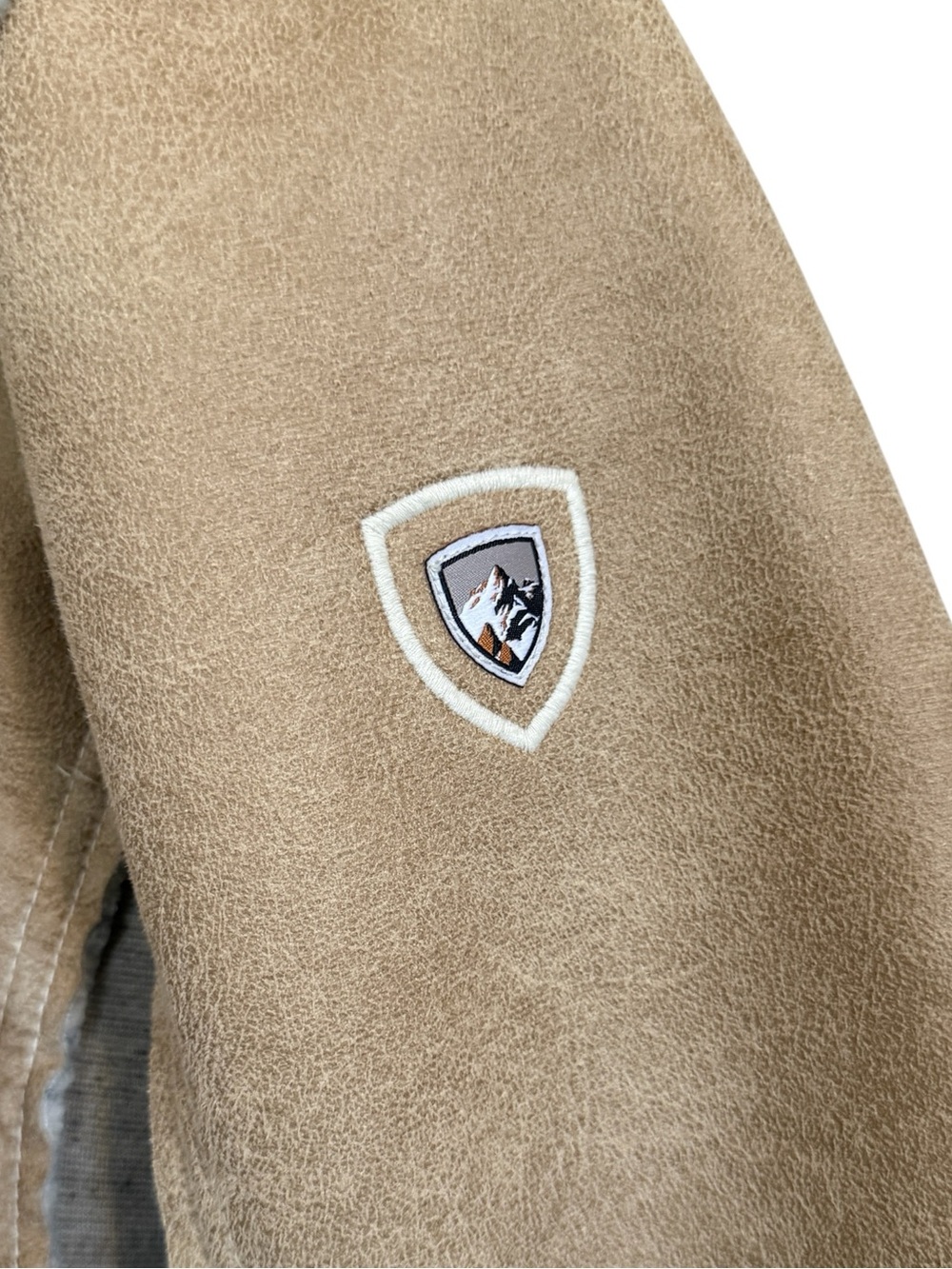 KÜHL Dani Sherpa Jacket Women’s M Tan Faux Suede Fleece Lined Hooded Full Zip - Picture 6 of 15